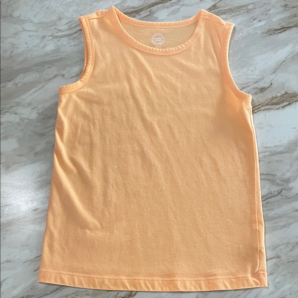 Wonder Nation Light Orange Kids Tank Top